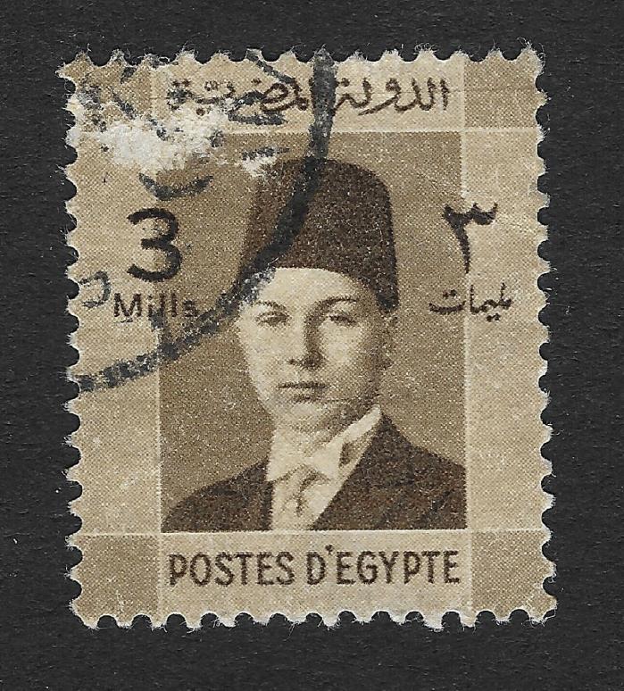 EGYPT 1937-1944 3m  Investiture of King Farouk (CX4)