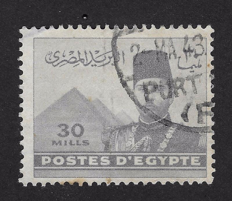 EGYPT 1939-1946 30m  King Farouk And Pyramids (CX4)