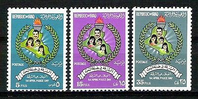 IRAQ COMPLETE SET POLICE DAY 1976 Scott# 776-778  SG# 1234  - 36 MNH