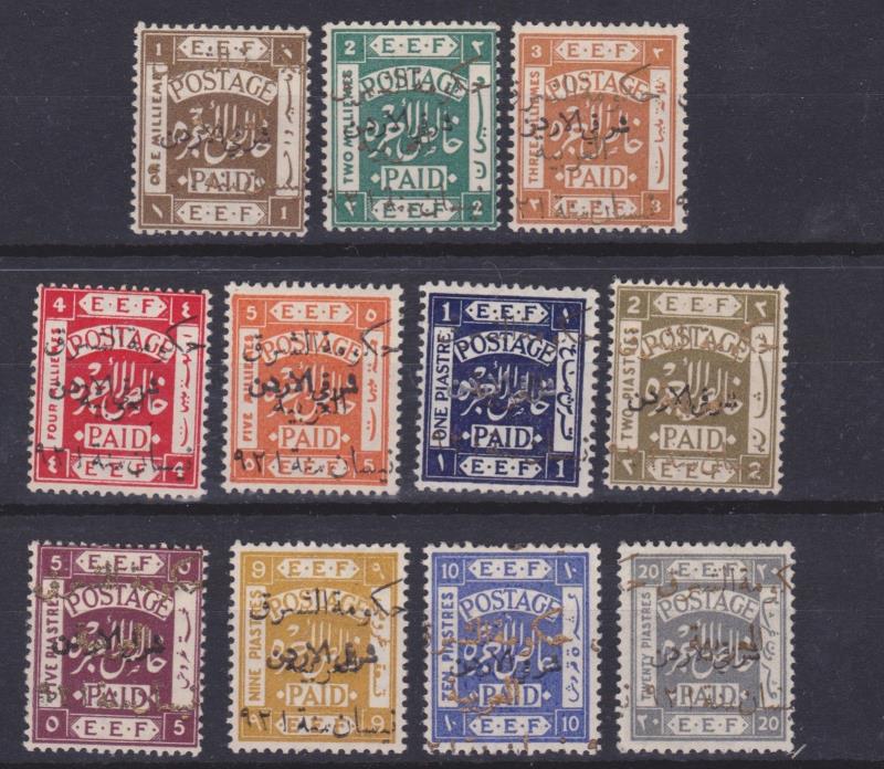 Transjordan Jordan  1923 of Palestine 1918, MH SG#56,5759,60, 62-88 , 11values.