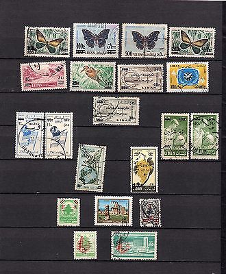 Liban -  POSTALLY  Used  Selection of used overprinted stamps   LOT ( LEB 453)