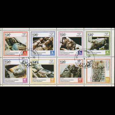 OMAN STATE MINI SHEET OF 8 1978 ARCHAEOLOGICAL ANTIQUITIES