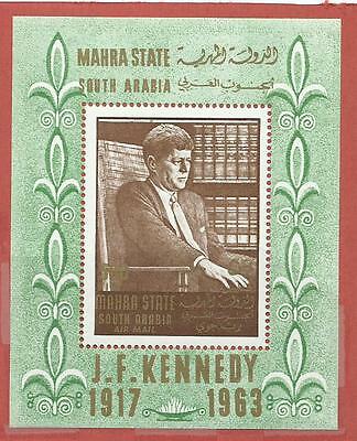 Mahra State (South Arabia) - Rare MNH sheet -1967 J.F. Kennedy