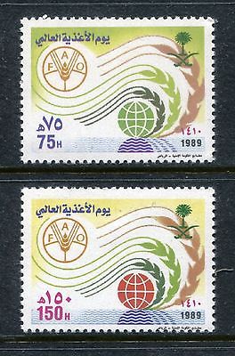 Saudi Arabia 1104-1105, MNH, World Food Day, FAO, Gloobe 1989. x27250