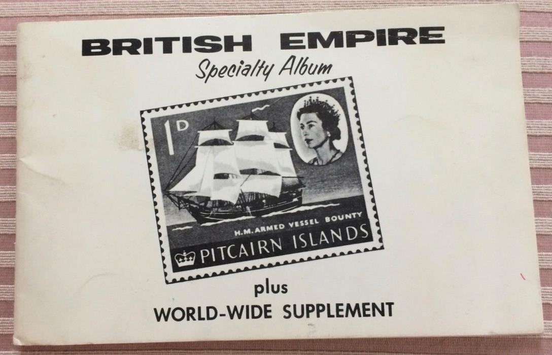 Postage stamp collectors' book, British Empire Specialty Album, many stamps