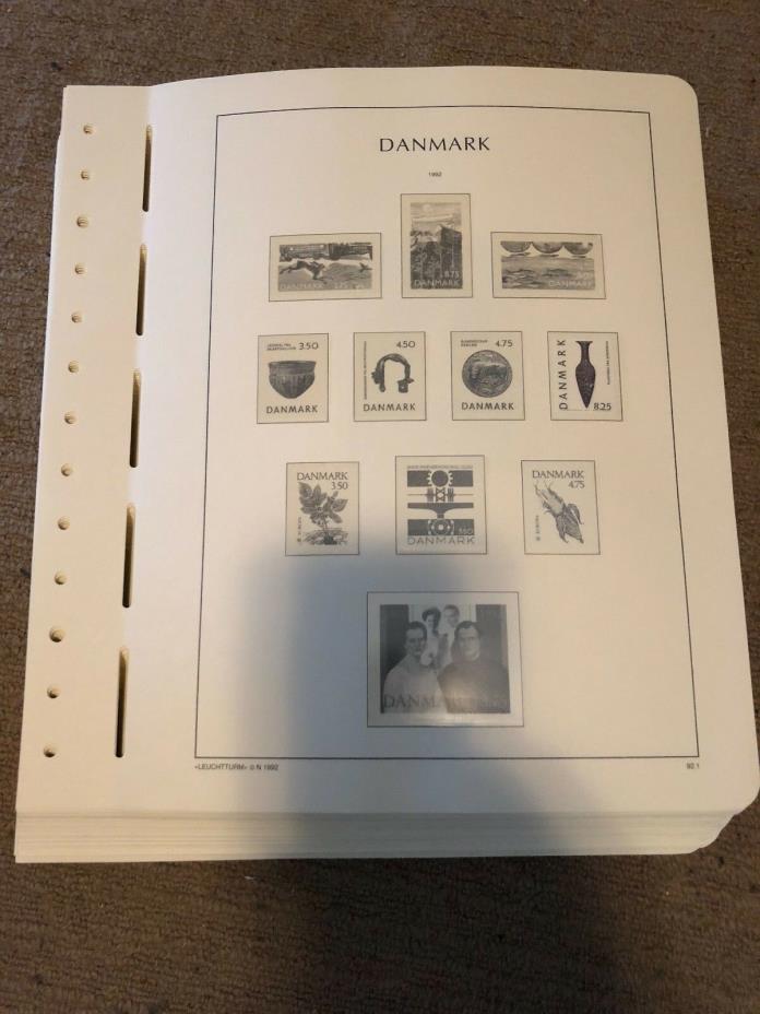 Collection of Lighthouse Hingeless pages for Denmark stamps 1992-2011
