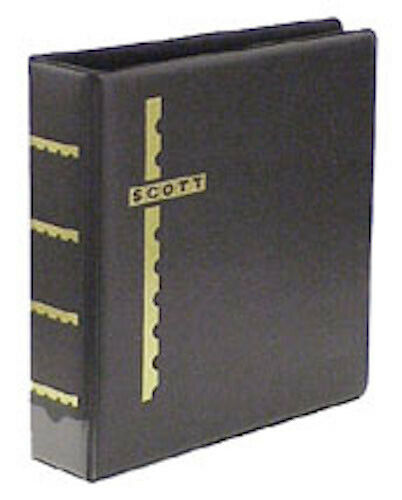 New Black Scott Stamp Cover Album 3-Ring Binder & Pack of 25 Black Cover Pages