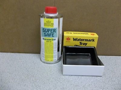 WATERMARK FLUID & FLUID TRAY SUPER SAFE 250ml MANUFACTURED IN GERMANY BY PRINZ