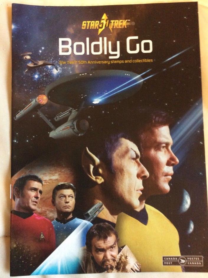 STAR TREK 50th -CANADA POST DETAILS MAGAZINE BROCHURE- STAMP May 2016