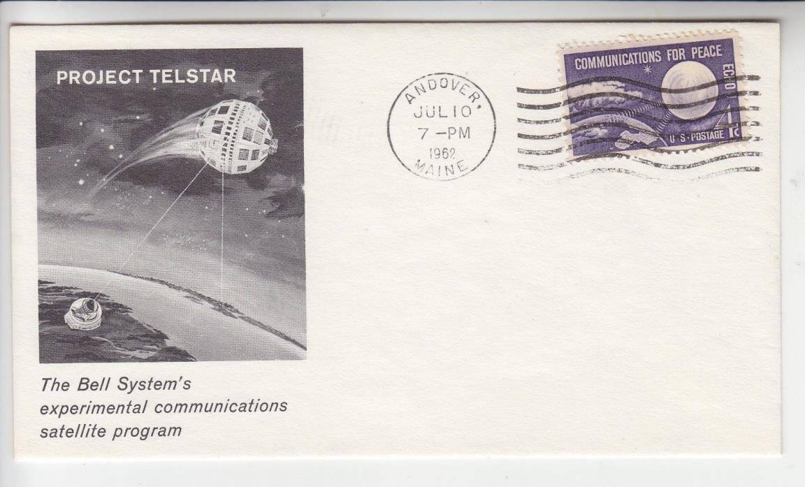 Rare Project Telstar cachet on 1173 FDC