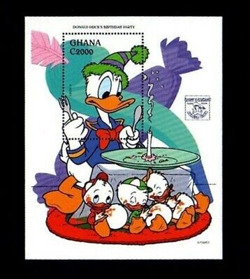 GHANA - 1995 - DISNEY - DONALD DUCK - BIRTHDAY PARTY - MINT - MNH S/SHEET!
