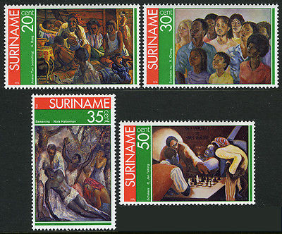 Surinam 454-457, MI 732-735, MNH. Paintings by Surinam artists, 1976