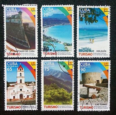 4CUBA Sc# 5100-5105  TOURISM - HISTORICAL CITIES   beaches CPL set of 6   2010