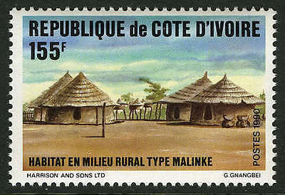 Ivory Coast 889, MI 1018, MNH. Rural Village, 1990
