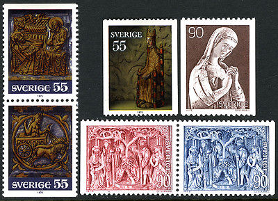 Sweden 1143-1148, MNH. Christmas.12th-15th Centuries Altars.Statue, Chariot,1975