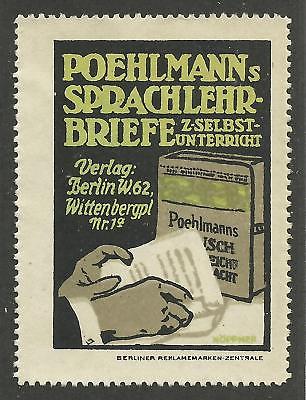 Poehlmanns Sprachlehrbriefe z-Selbst Un.terricht Poster Stamp NG-H #WA1099