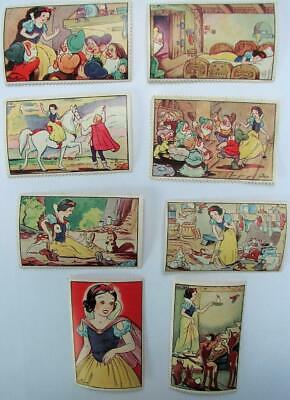 US Vintage Snow White & 7 Dwarfs Sheet of 8 Poster/Cinderella Stamps