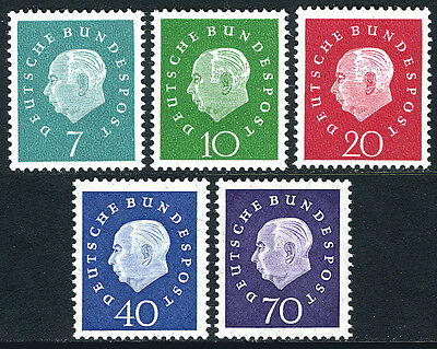 Germany 793-797, MNH. Definitives. President Theodor Heuss, 1959