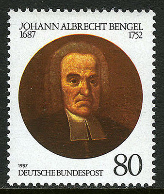 Germany 1509, MNH. Johann Albrecht Bengel, Lutheran Theologian, 1987