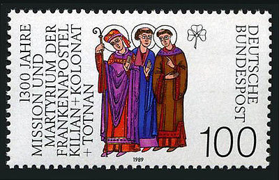 Germany 1580, MNH. Sts. Kilian, Colman and Totnan, martyred missionaries, 1989