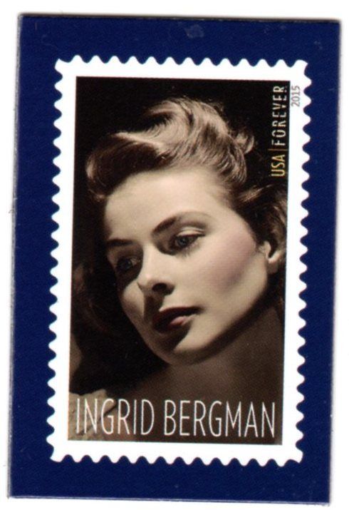 Ingrid Bergman-Forever Stamp Advertising Magnet