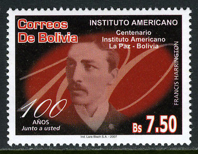 Bolivia 1318, MNH. Francis Harrington, Founder of American Institute, cent. 2007