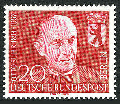 Germany-Berlin 9N164, Mint. Prof. Otto Suhr, Mayor of Berlin, 1958