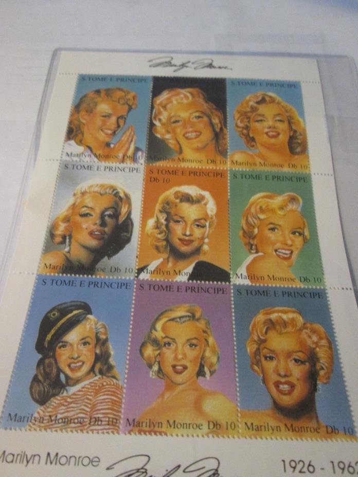 Marilyn Monroe Stamps - Mini-Sheet from S Tome- Mint