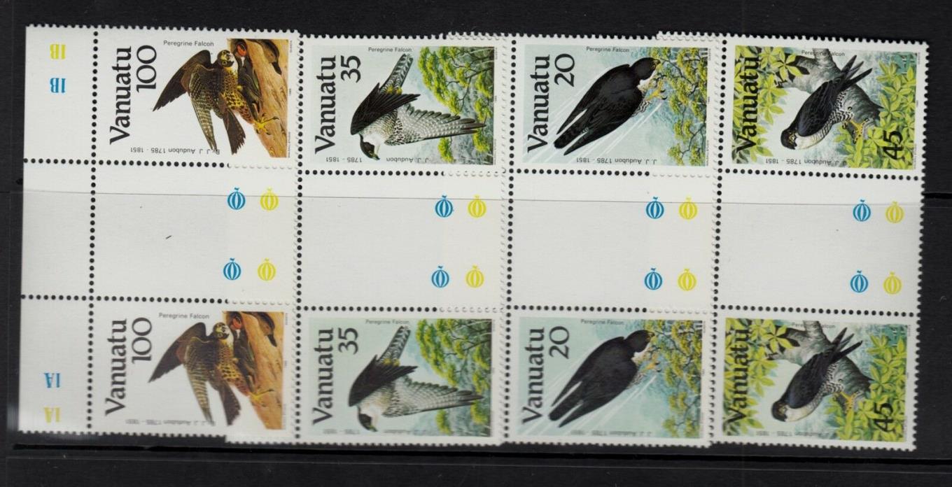 Vanuata Sc 388-91 NH gutter pairs of 1985 - Birds