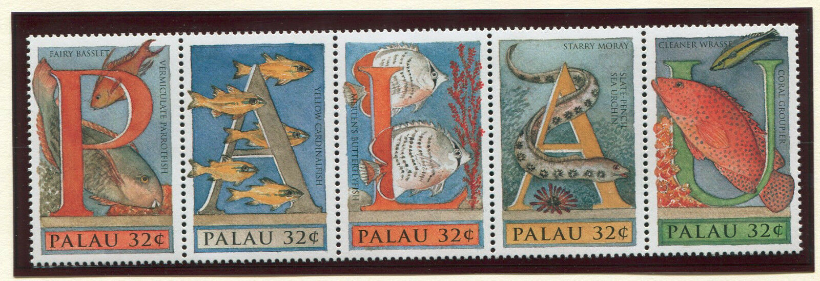 Palau, Scott 388, Fish, Marine, 1996, NH