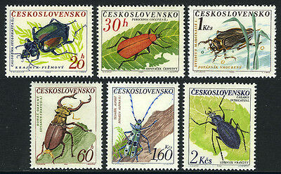 Czechoslovakia 1144-1149, MI 1371-1376, MNH. Beetles, 1962