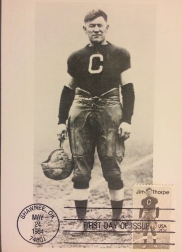 Maximum Card FOOTBALL JIM THORPE  USA 1984 FDC Maxi Photo Card