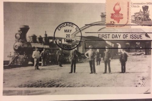 RAILROAD:HISTORIC PHOTO MAXI POSTCARD,TRAIN POSTAL HISTORY COVER! MAXI CARD