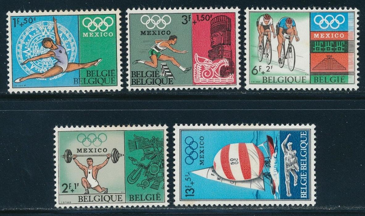 Belgium - Mexico Olympic Games MNH Set (1968)