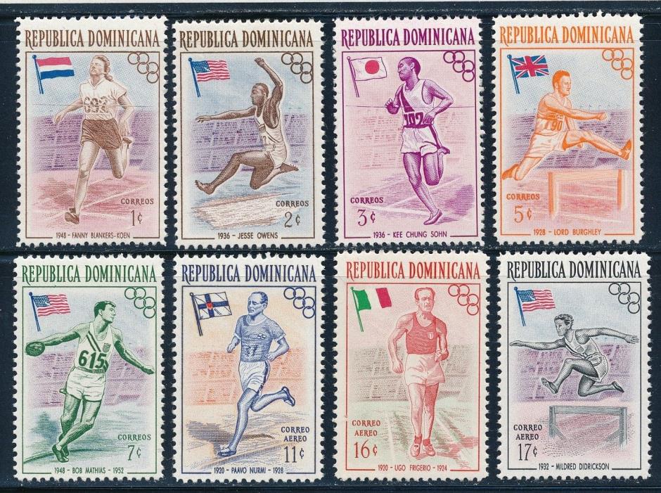 Dominican Rep - Melbourne Olympic Games MNH #474-78 C97-99 (1956)