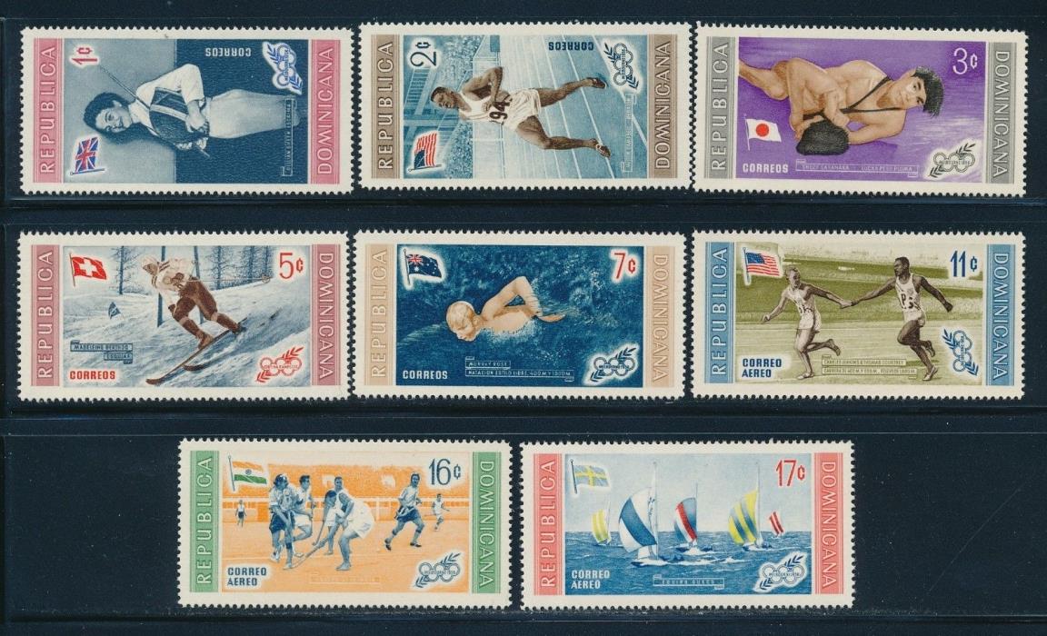 Dominican Rep - Melbourne Olympic Games MNH #501-5 C108-8 (1956)