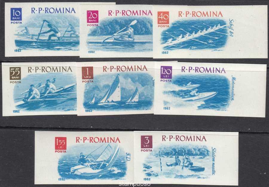 Romania 1962 Mi 2056-2063 Boat sports Sc 1478-1485imp MNHOG ??