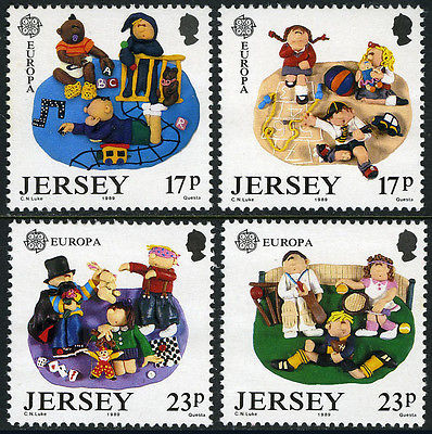 Jersey 511-514, MI 476-479, MNH.EUROPA CEPT. Children's Games, 1989