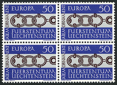 Liechtenstein 400 Bl./4, MI 454, MNH.EUROPA CEPT-1965.Ancient Alemannic ornament