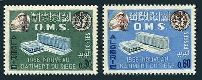 Algeria 354-355,MNH.Michel 454-455. New WHO Headquarters,1966.