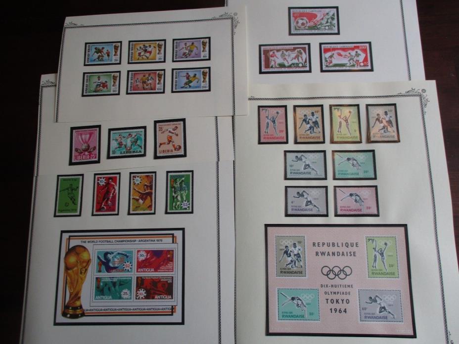 SOCCER Football STAMPS! HUGE lot FIFA World Cup Mexico England Russia sports