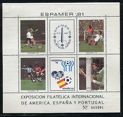 Argentina 1326, MNH, Soccer Spain 1981 x23731