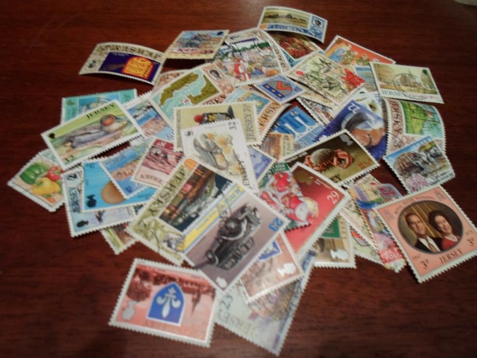 Collection lot 50 different stamps of Jersey