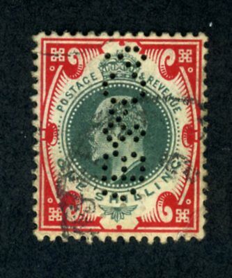 Great Britain, Scott #138, Edward.VII, Used, Perfin, 1902