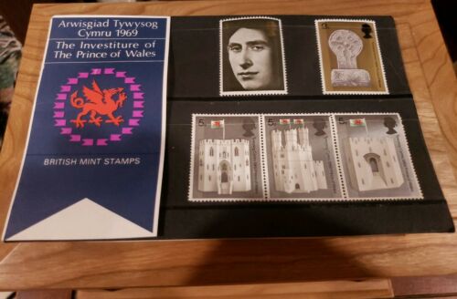 BRITISH MINT STAMPS IN PRESENTATION PACK  1969  INVESTITURE PRINCE OF WALES