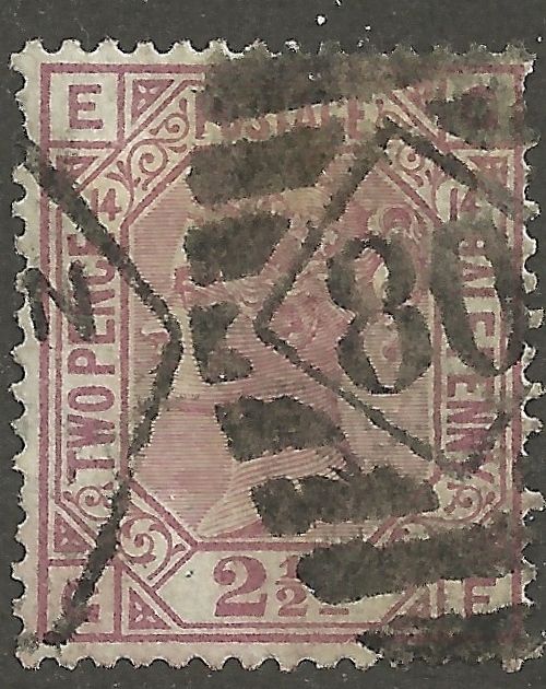 GB VICTORIA 2 1/2d ROSY MAUVE SG 141 PLATE 14