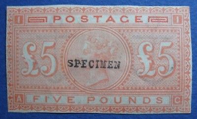 1882 GREAT BRITAIN 5L SCOTT# 93 S.G.# 137 IMPERFORATE SPECIMEN CS03981