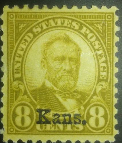 Travelstamps: 1929 US Stamps Scott# 666, Grant, 8 Cents, Mint, OG, Hinged