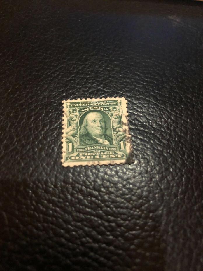 RARE RARE Just Found Green Ben Franklin Postage stamp 1902
