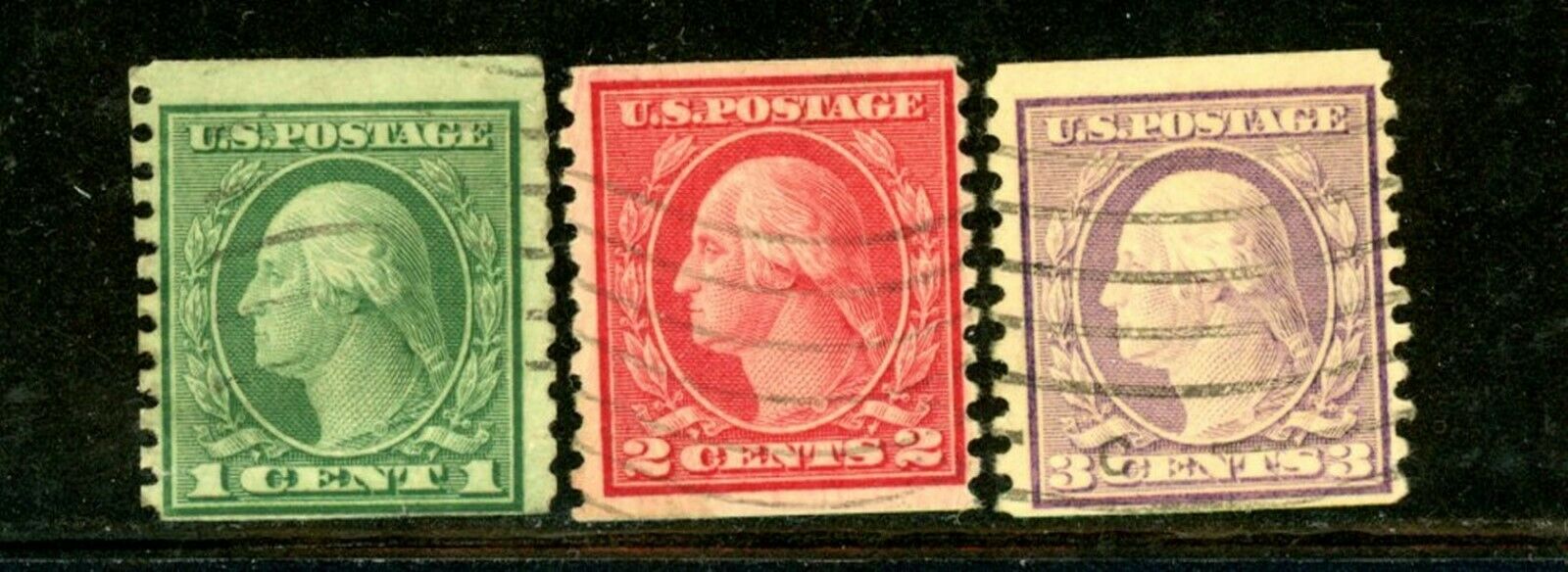 US Scott # 490, 492, 493 - Used - CV=$6.10